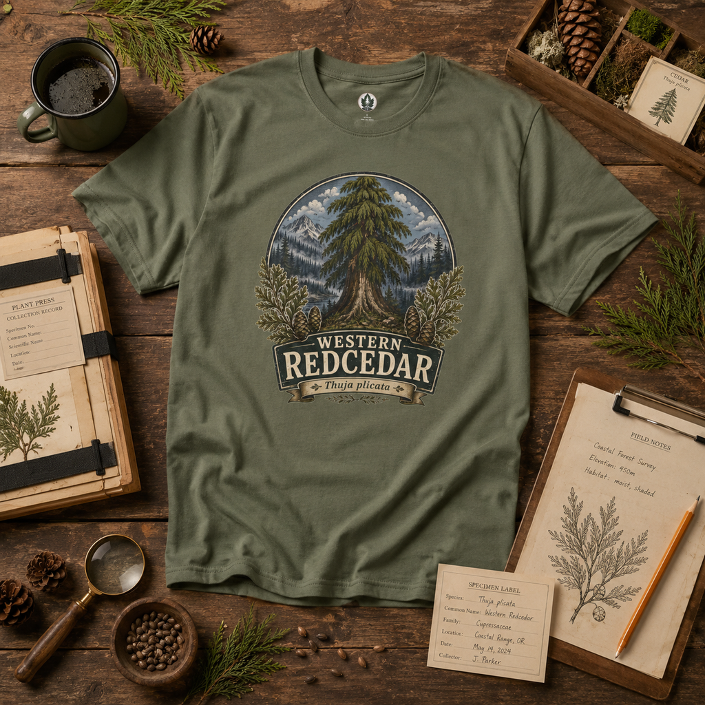 Western Redcedar, Thuja plicata Pacific Northwest Heritage T‑Shirt
