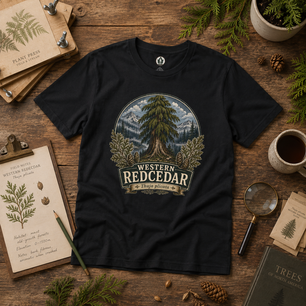 Western Redcedar, Thuja plicata Pacific Northwest Heritage T‑Shirt