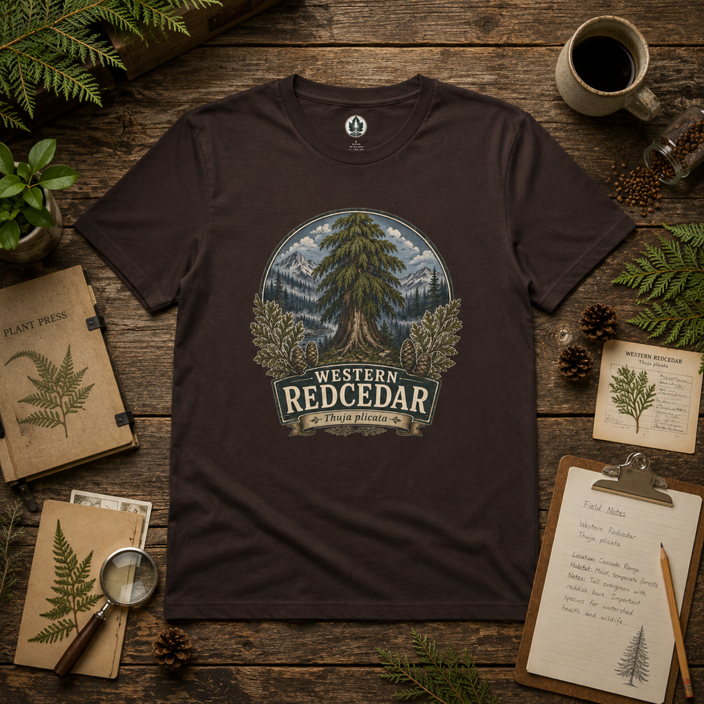 Western Redcedar, Thuja plicata Pacific Northwest Heritage T‑Shirt