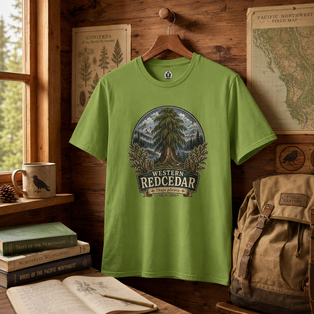 Western Redcedar, Thuja plicata Pacific Northwest Heritage T‑Shirt