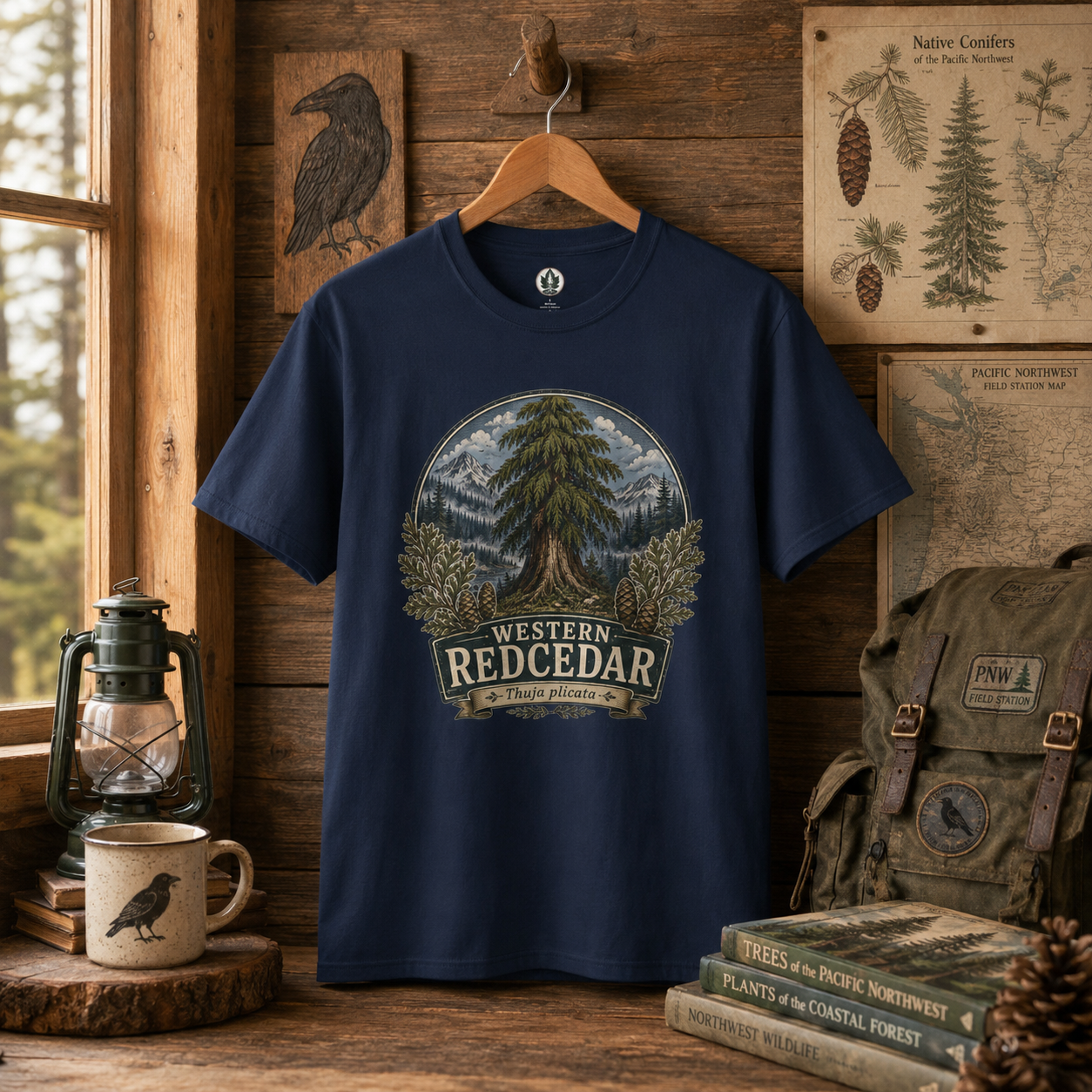 Western Redcedar, Thuja plicata Pacific Northwest Heritage T‑Shirt