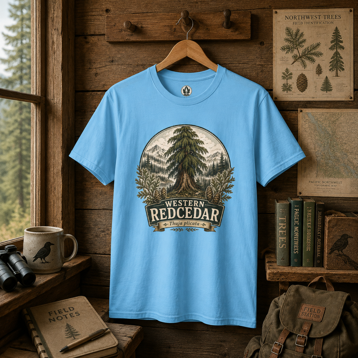 Western Redcedar, Thuja plicata Pacific Northwest Heritage T‑Shirt