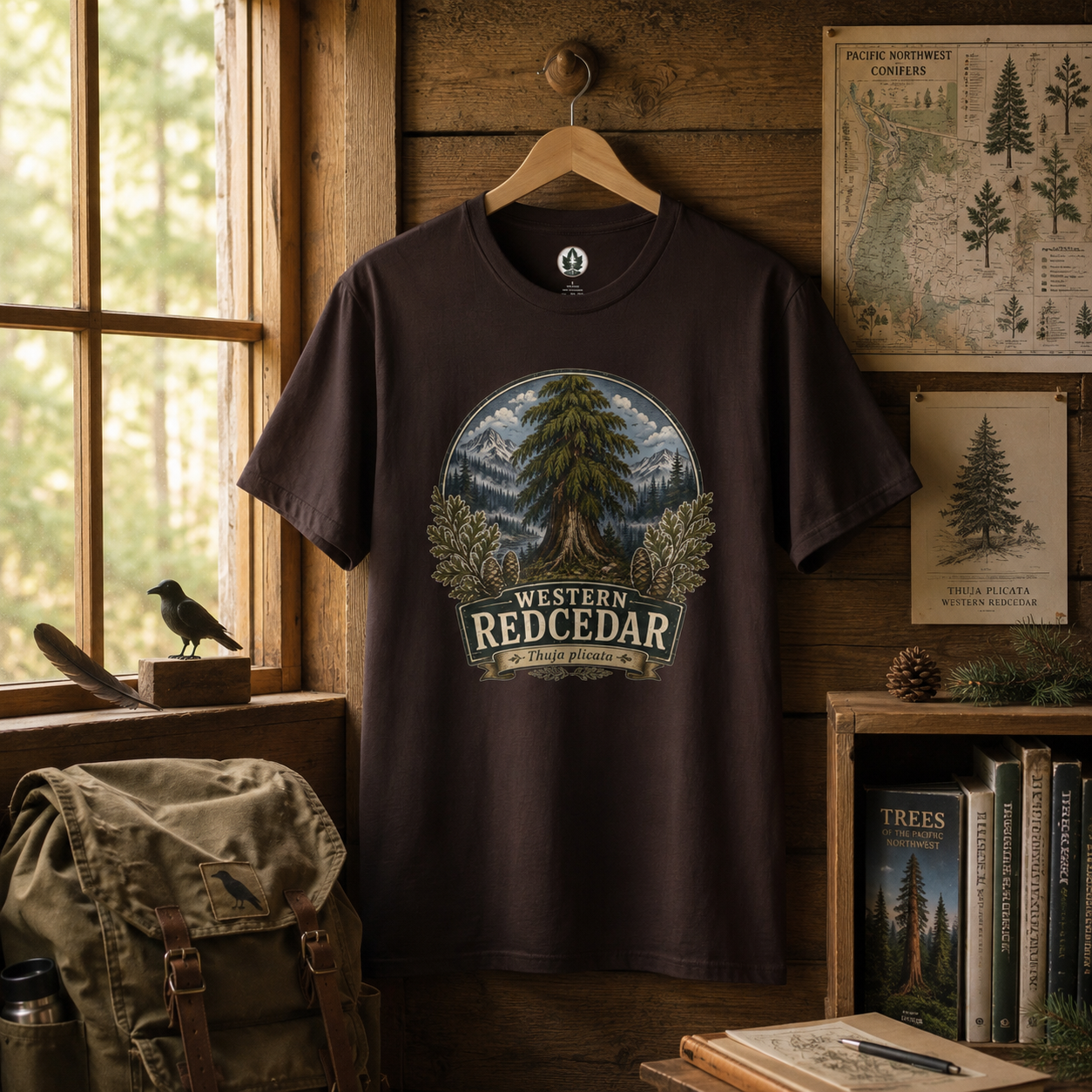 Western Redcedar, Thuja plicata Pacific Northwest Heritage T‑Shirt