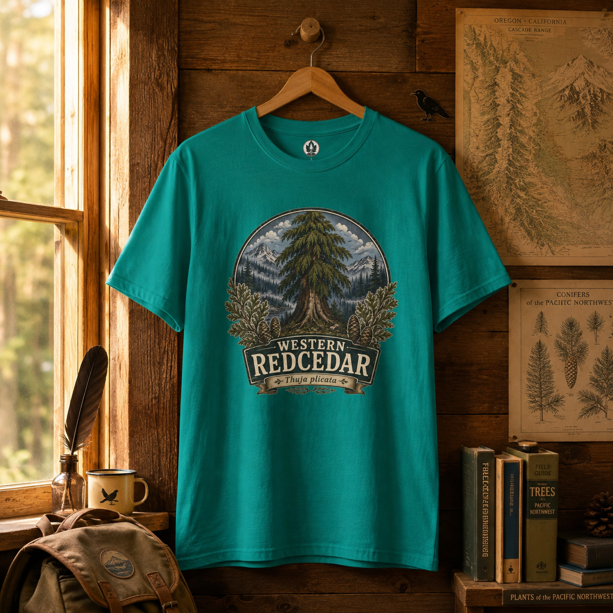 Western Redcedar, Thuja plicata Pacific Northwest Heritage T‑Shirt