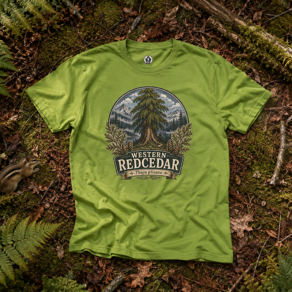 Western Redcedar, Thuja plicata Pacific Northwest Heritage T‑Shirt
