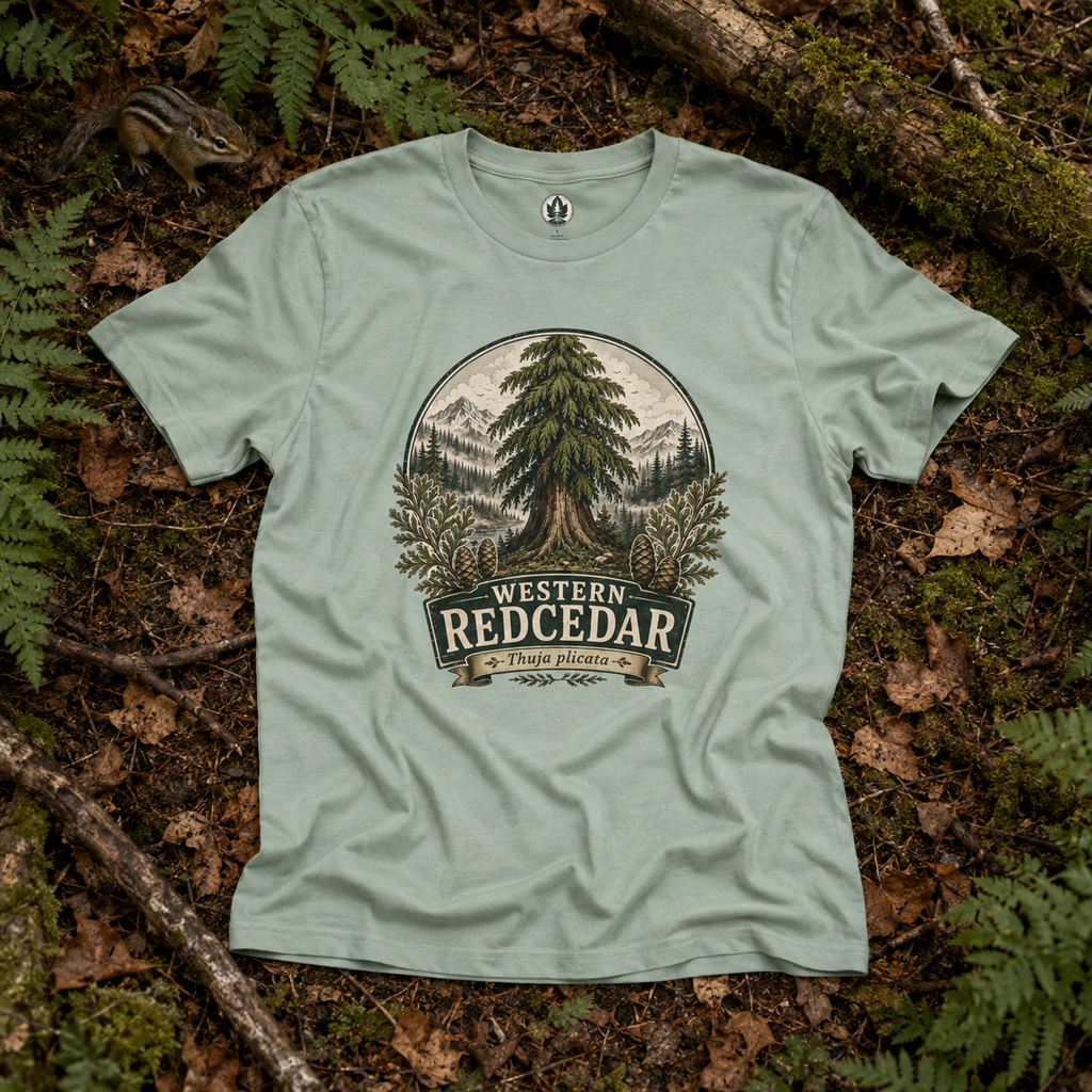 Western Redcedar, Thuja plicata Pacific Northwest Heritage T‑Shirt