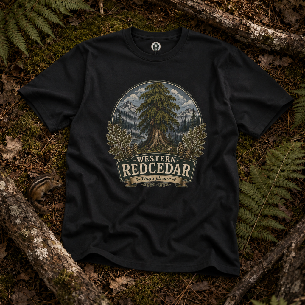 Western Redcedar, Thuja plicata Pacific Northwest Heritage T‑Shirt