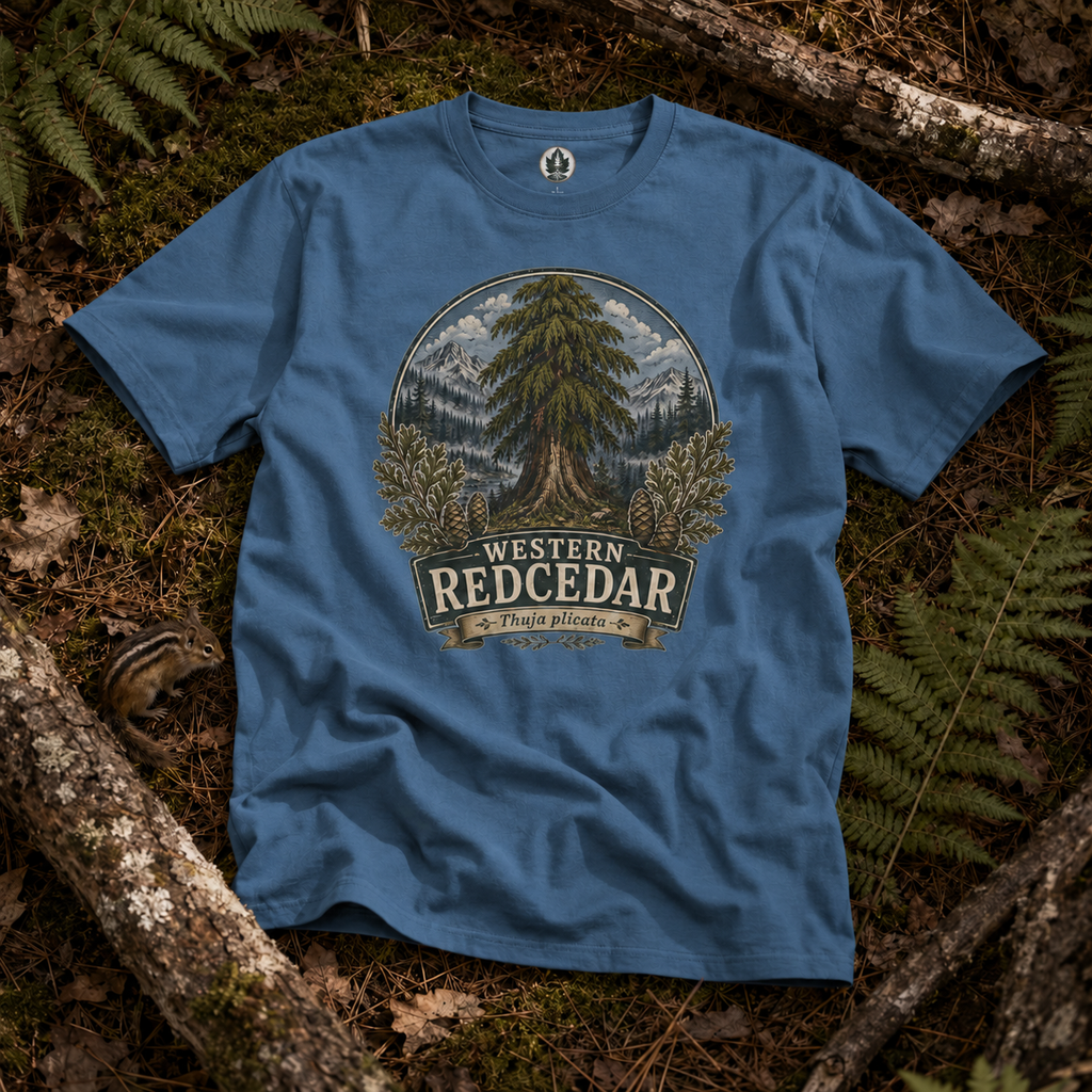 Western Redcedar, Thuja plicata Pacific Northwest Heritage T‑Shirt