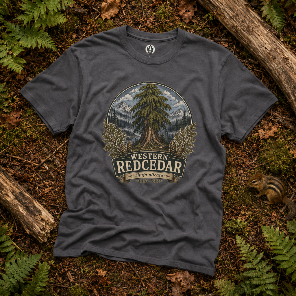 Western Redcedar, Thuja plicata Pacific Northwest Heritage T‑Shirt