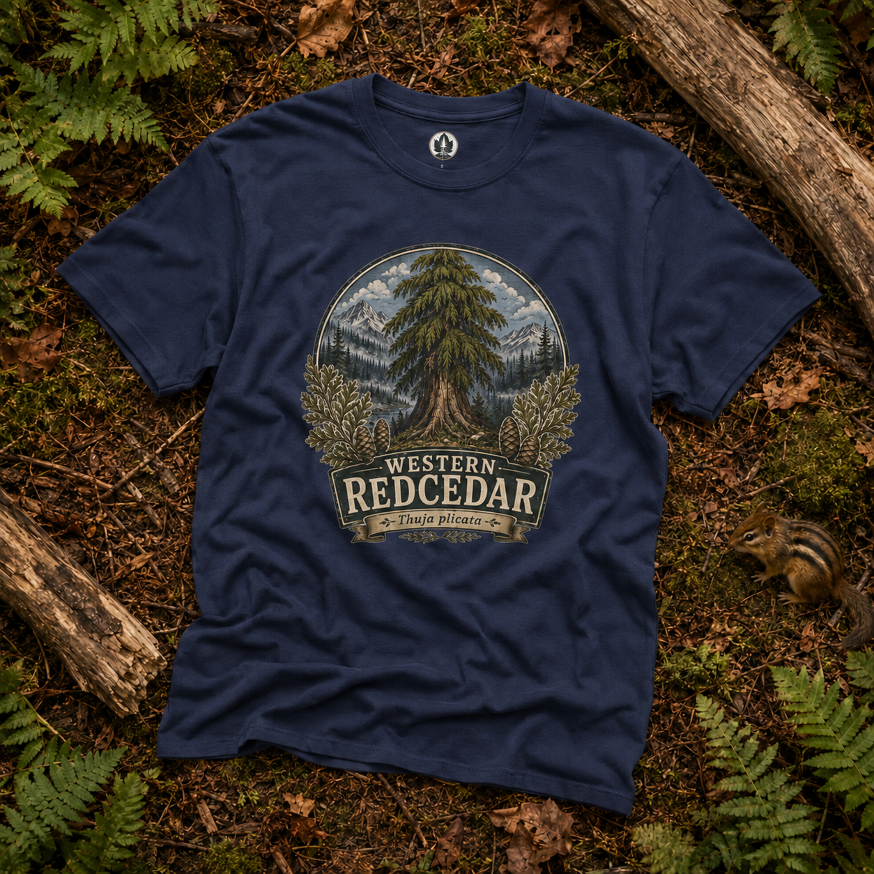 Western Redcedar, Thuja plicata Pacific Northwest Heritage T‑Shirt