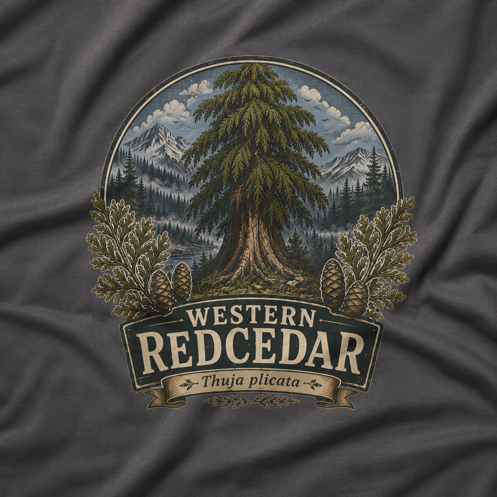 Western Redcedar, Thuja plicata Pacific Northwest Heritage T‑Shirt