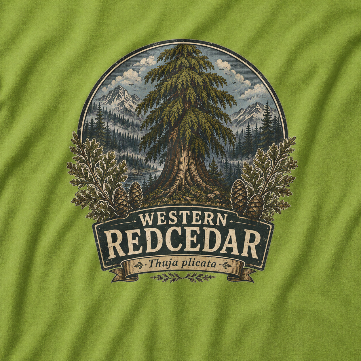 Western Redcedar, Thuja plicata Pacific Northwest Heritage T‑Shirt