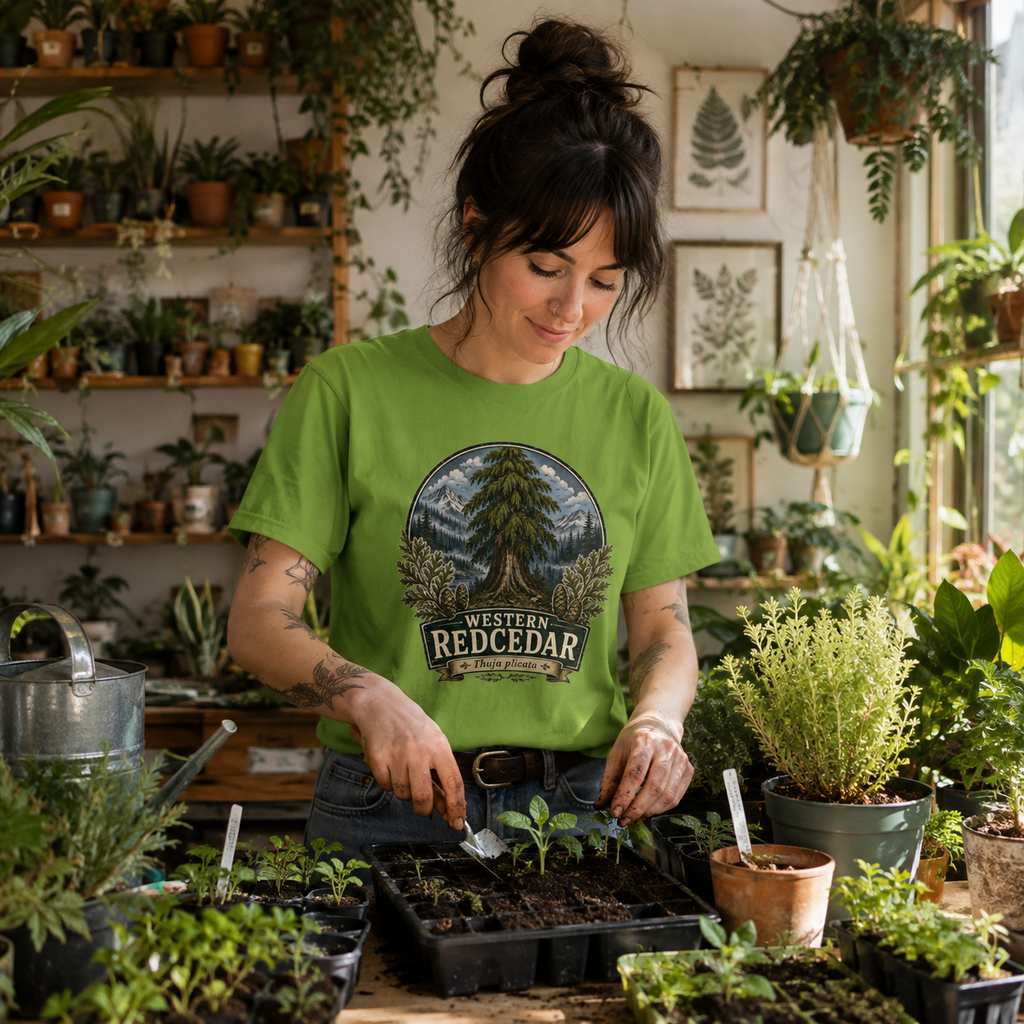 Western Redcedar, Thuja plicata Pacific Northwest Heritage T‑Shirt