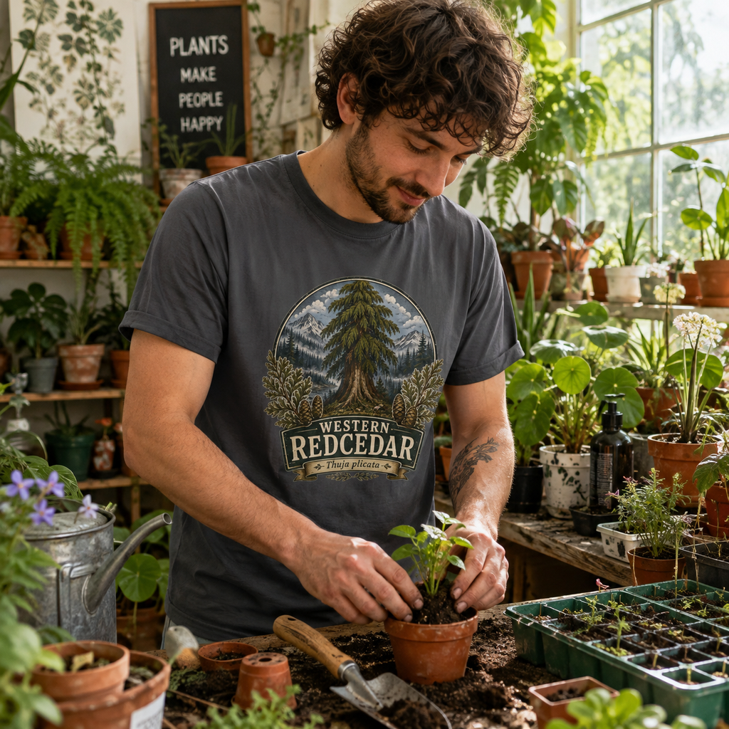 Western Redcedar, Thuja plicata Pacific Northwest Heritage T‑Shirt