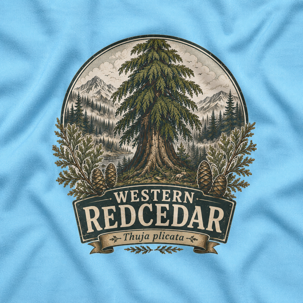 Western Redcedar, Thuja plicata Pacific Northwest Heritage T‑Shirt