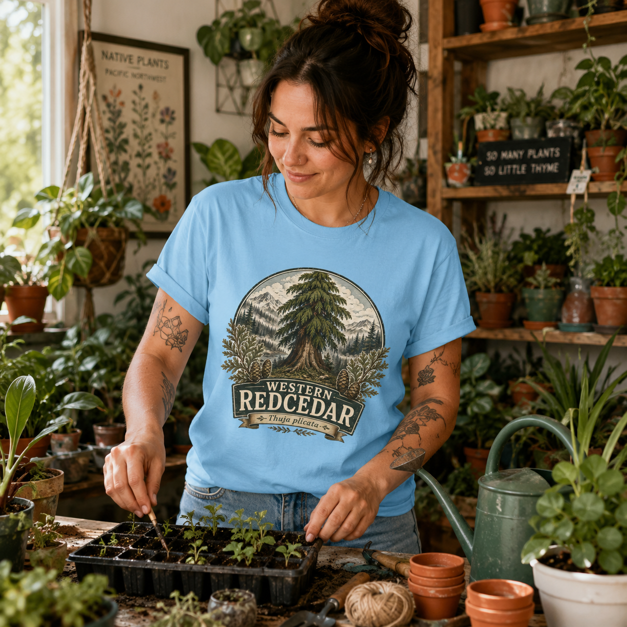 Western Redcedar, Thuja plicata Pacific Northwest Heritage T‑Shirt