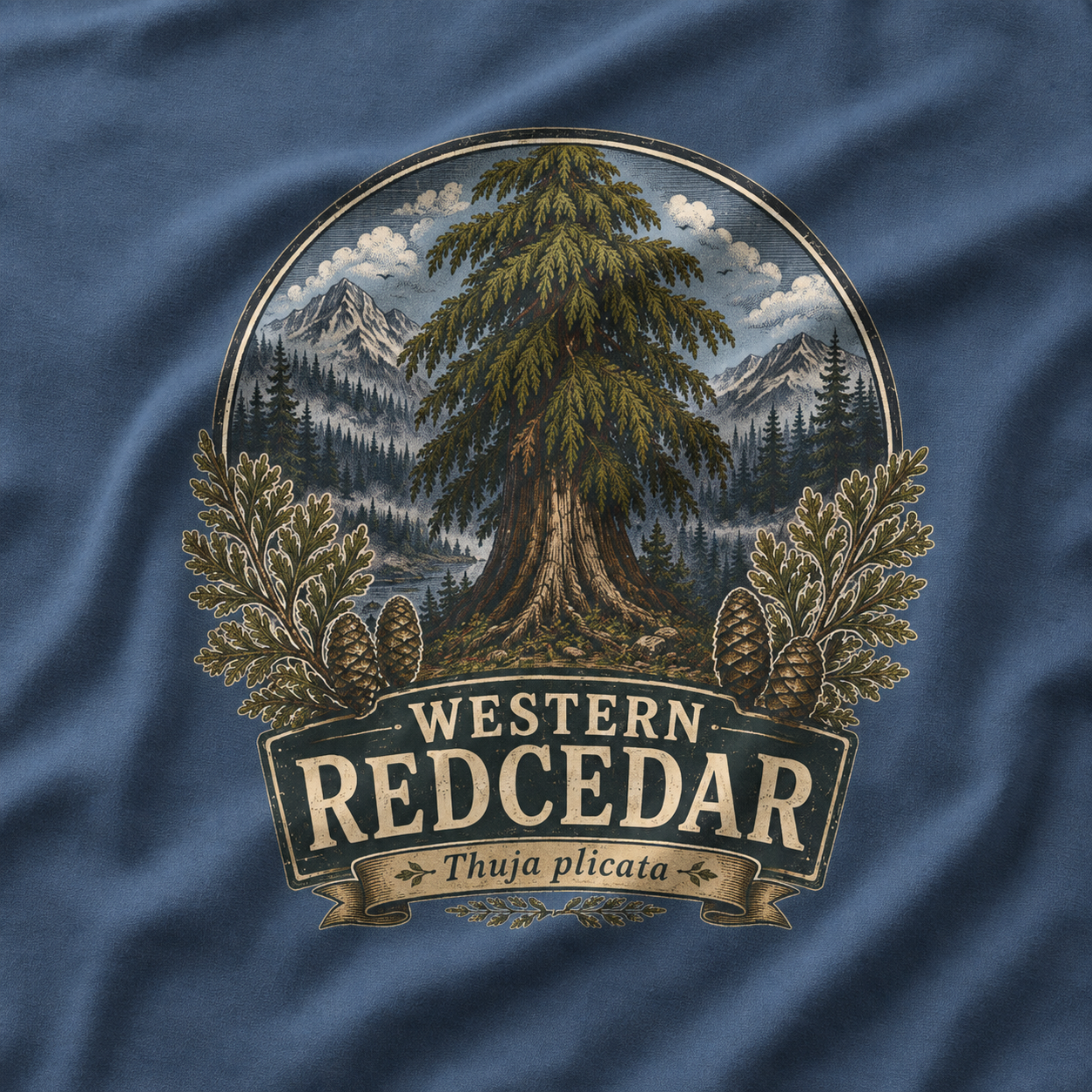 Western Redcedar, Thuja plicata Pacific Northwest Heritage T‑Shirt