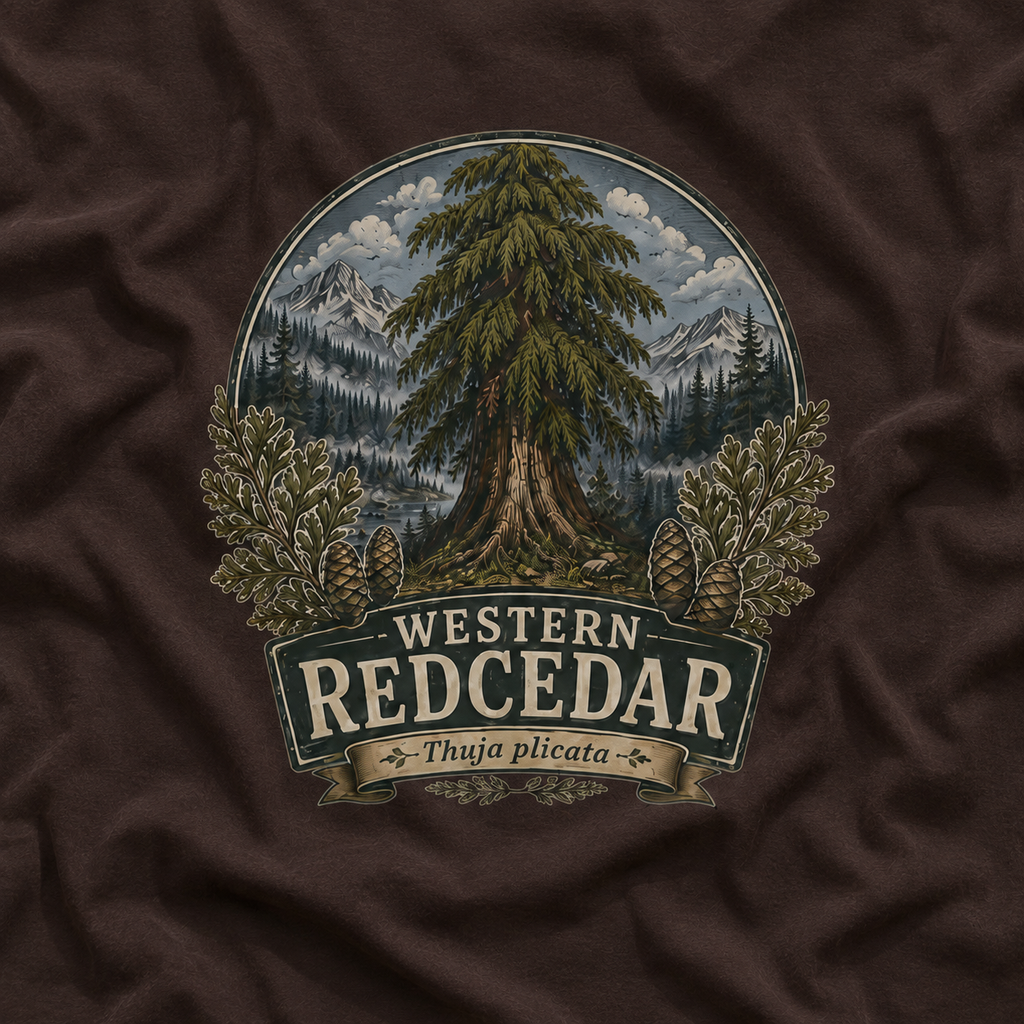 Western Redcedar, Thuja plicata Pacific Northwest Heritage T‑Shirt