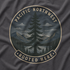 Pacific Northwest Tree T‑Shirt — “Rooted Here” Tee