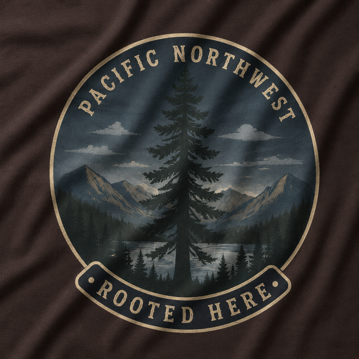 Pacific Northwest Tree T‑Shirt — “Rooted Here” Tee