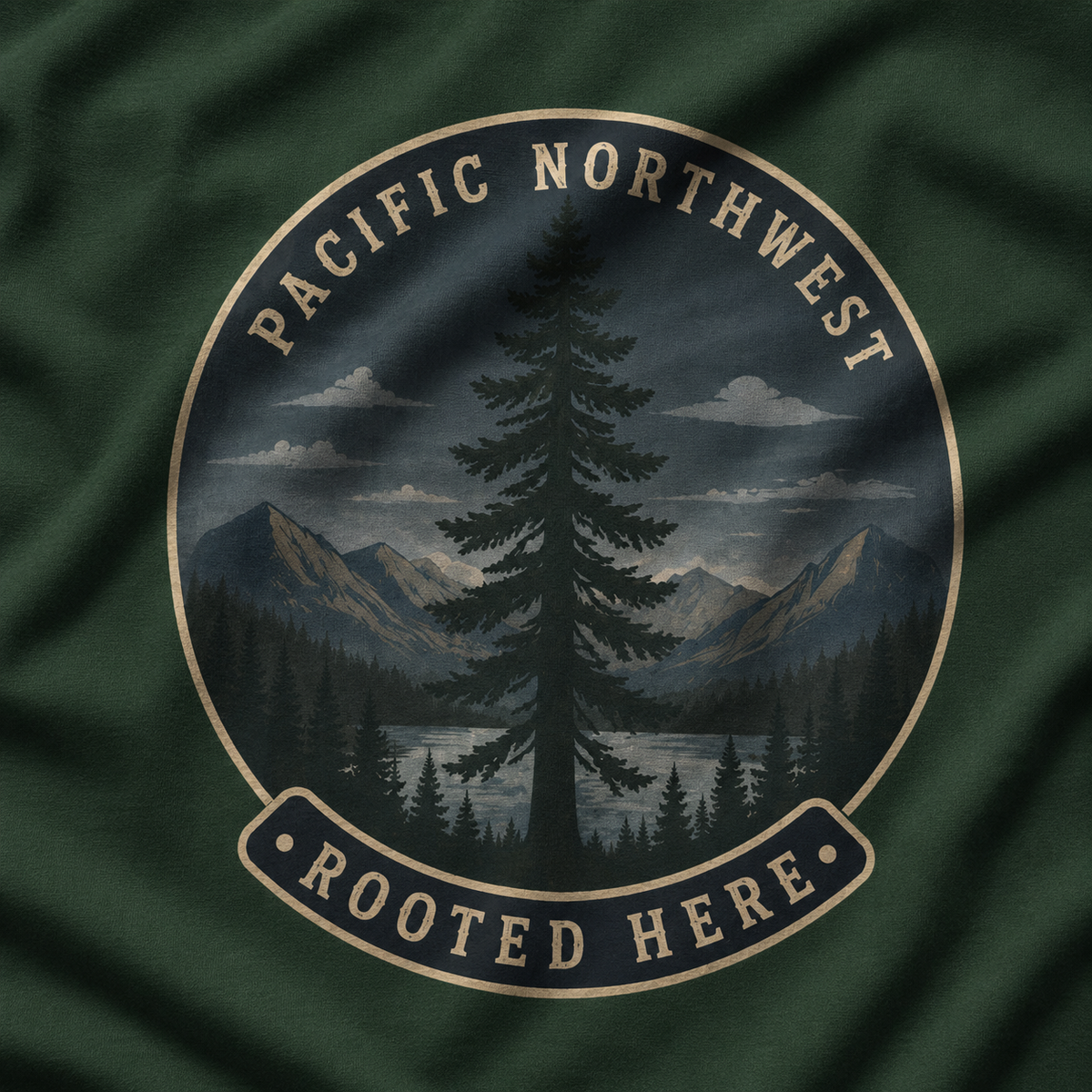 Pacific Northwest Tree T‑Shirt — “Rooted Here” Tee