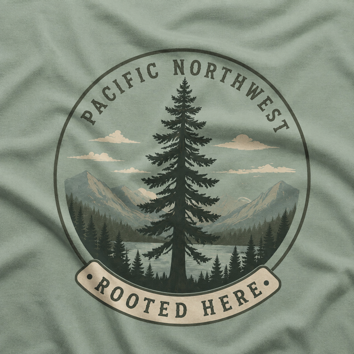 Pacific Northwest Tree T‑Shirt — “Rooted Here” Tee
