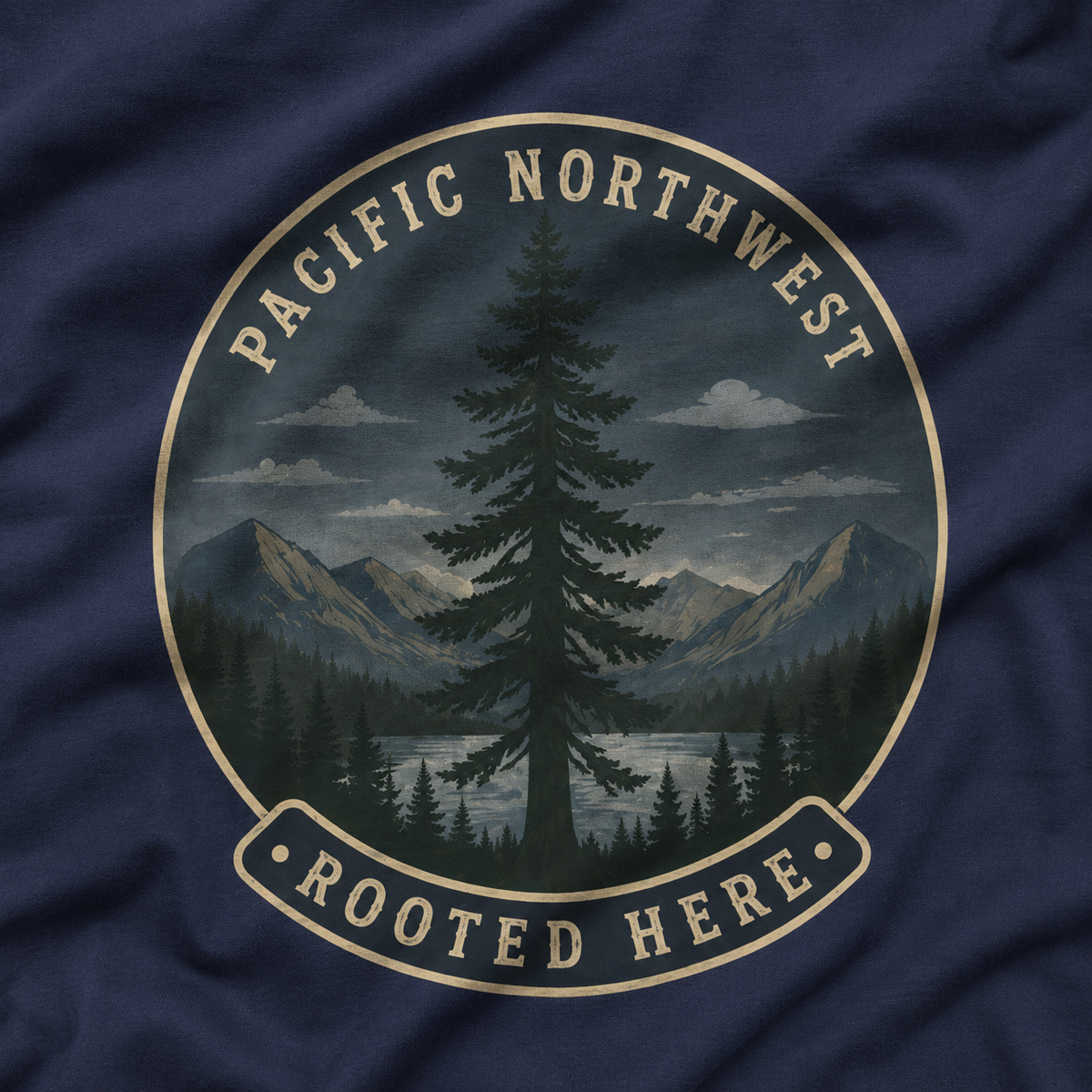 Pacific Northwest Tree T‑Shirt — “Rooted Here” Tee
