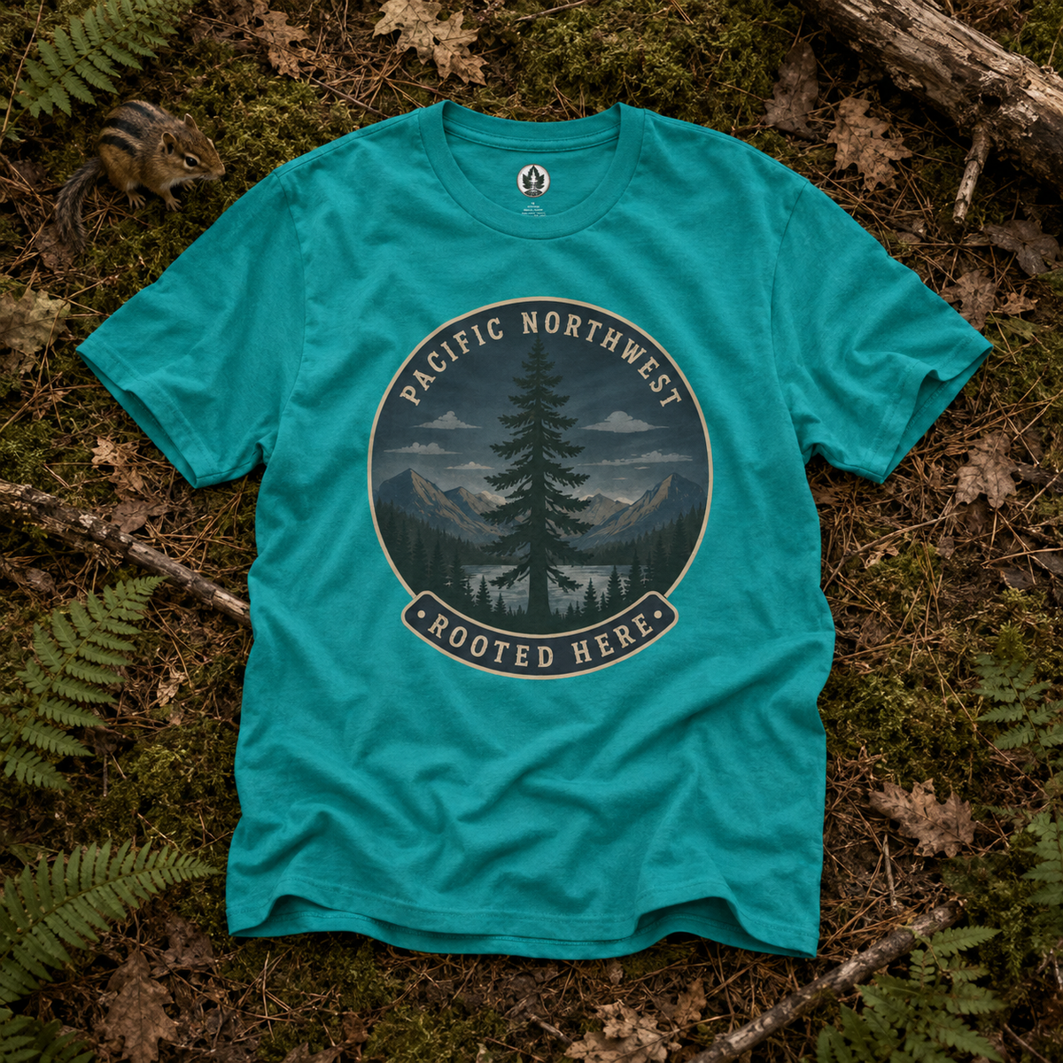 Pacific Northwest Tree T‑Shirt — “Rooted Here” Tee
