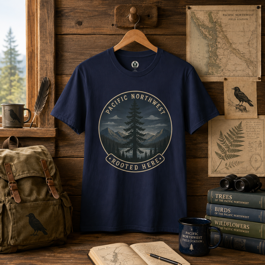 Pacific Northwest Tree T‑Shirt — “Rooted Here” Tee