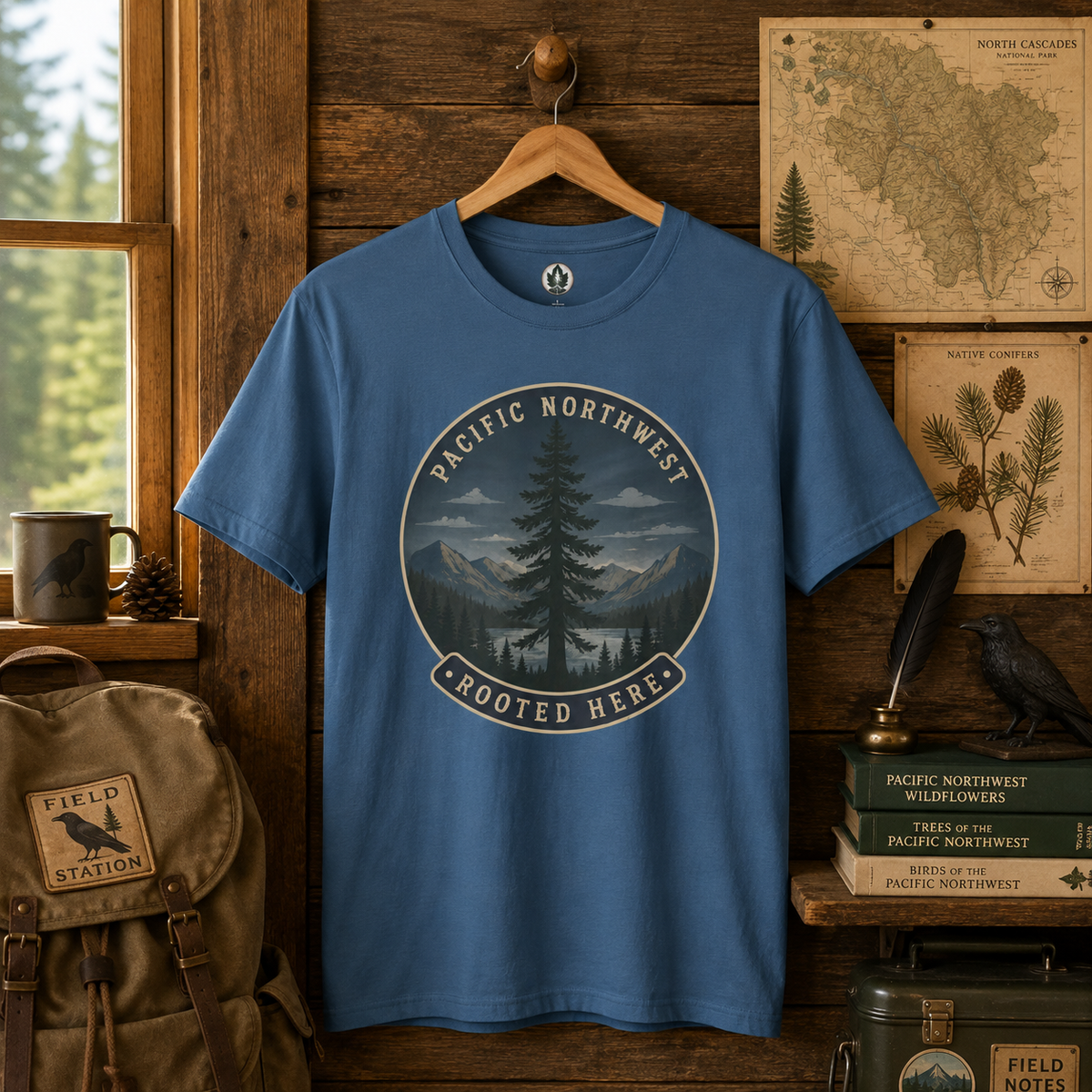 Pacific Northwest Tree T‑Shirt — “Rooted Here” Tee