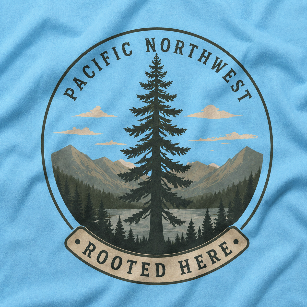 Pacific Northwest Tree T‑Shirt — “Rooted Here” Tee
