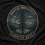Pacific Northwest Tree T‑Shirt — “Rooted Here” Tee