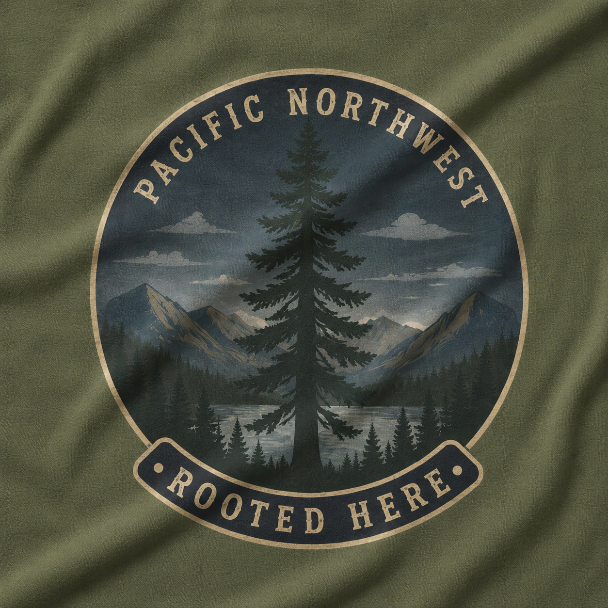 Pacific Northwest Tree T‑Shirt — “Rooted Here” Tee