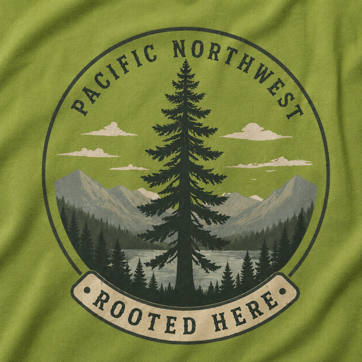 Pacific Northwest Tree T‑Shirt — “Rooted Here” Tee