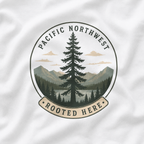 Pacific Northwest Tree T‑Shirt — “Rooted Here” Tee