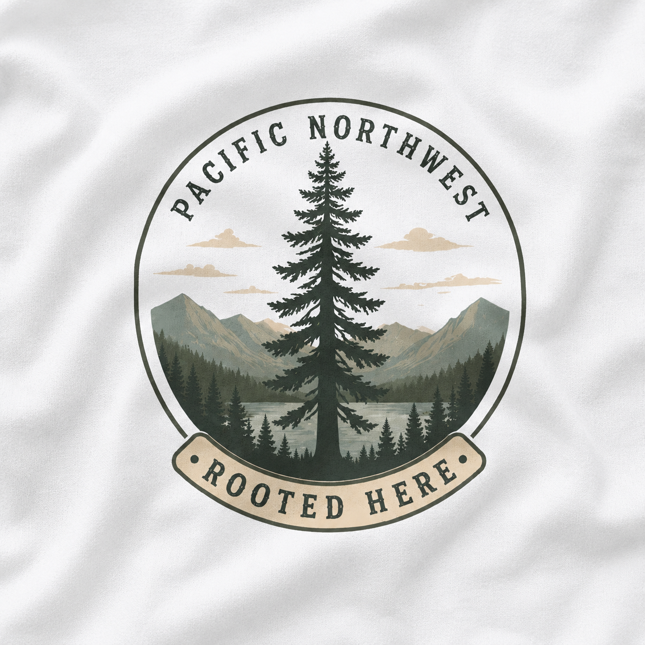 Pacific Northwest Tree T‑Shirt — “Rooted Here” Tee