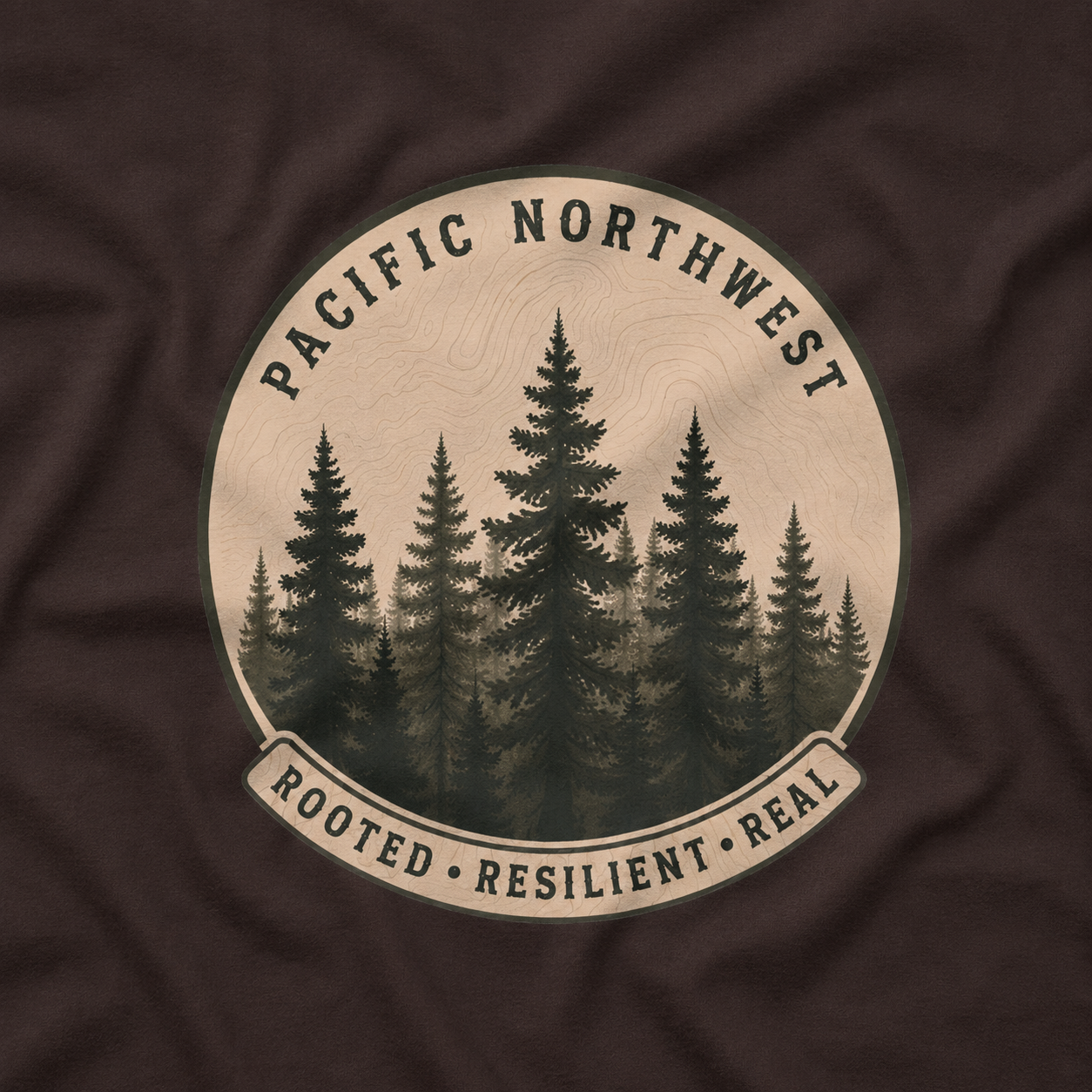 Pacific Northwest Tree T‑Shirt - "Rooted - Resilient - Real"