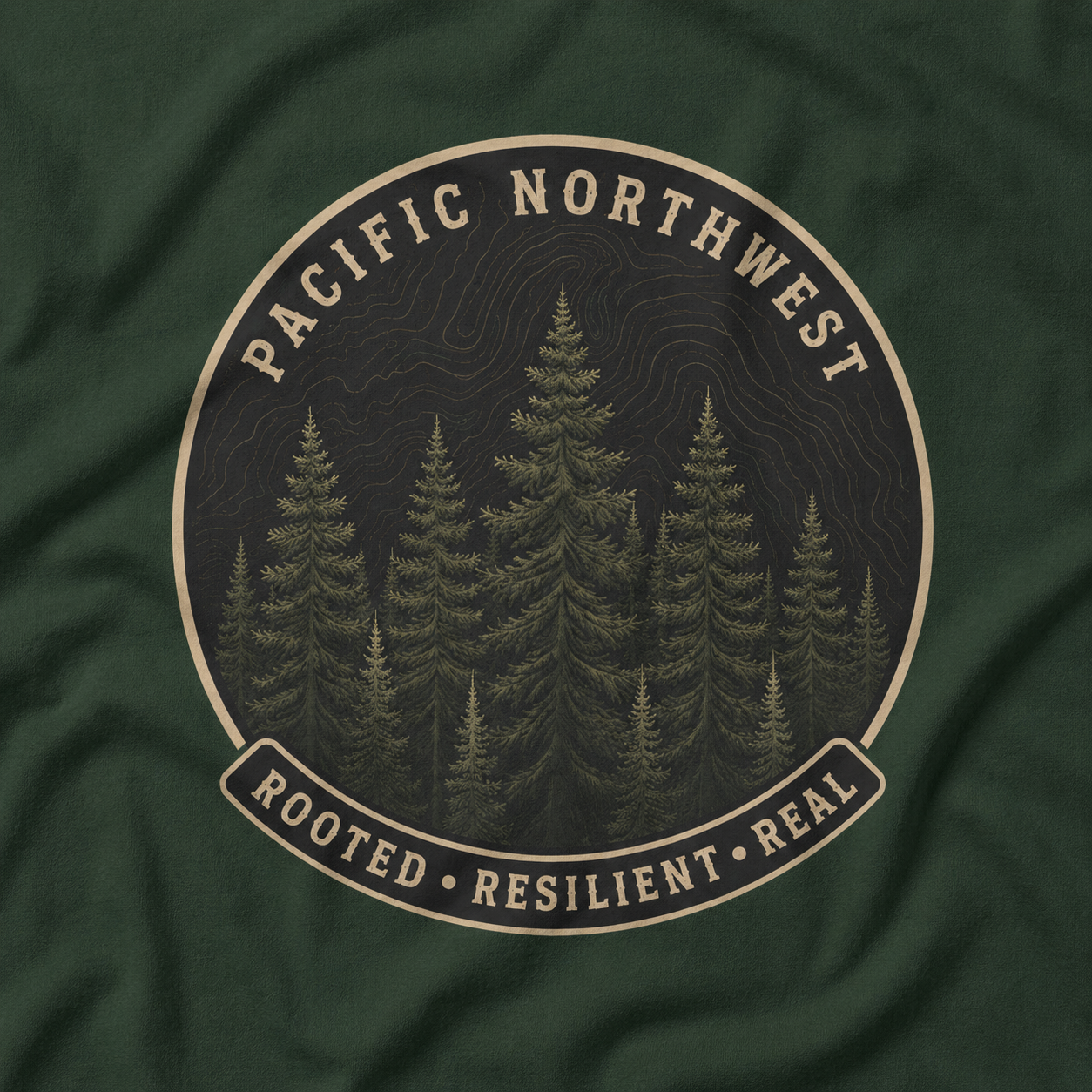 Pacific Northwest Tree T‑Shirt - "Rooted - Resilient - Real"
