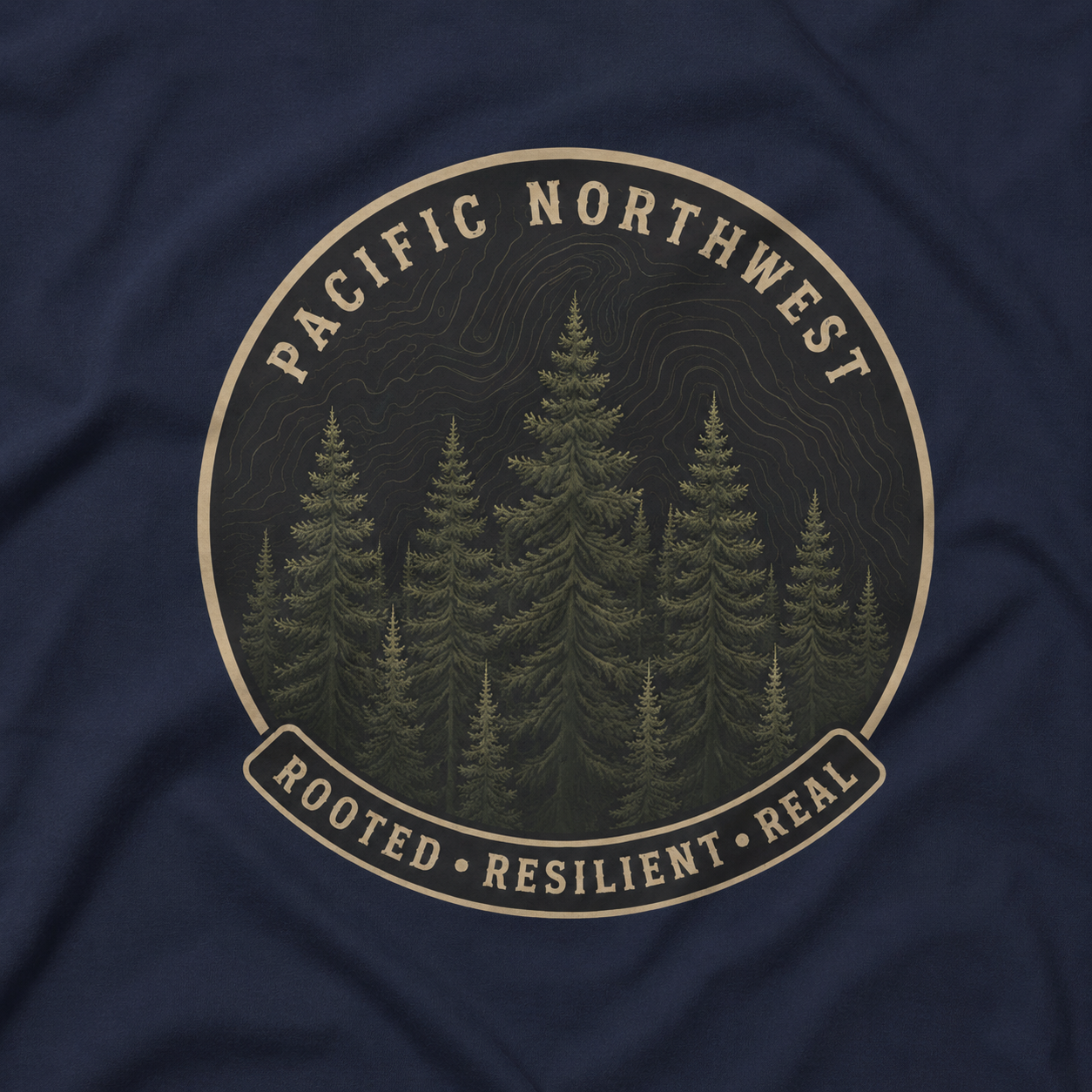 Pacific Northwest Tree T‑Shirt - "Rooted - Resilient - Real"