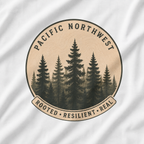 Pacific Northwest Tree T‑Shirt - "Rooted - Resilient - Real"