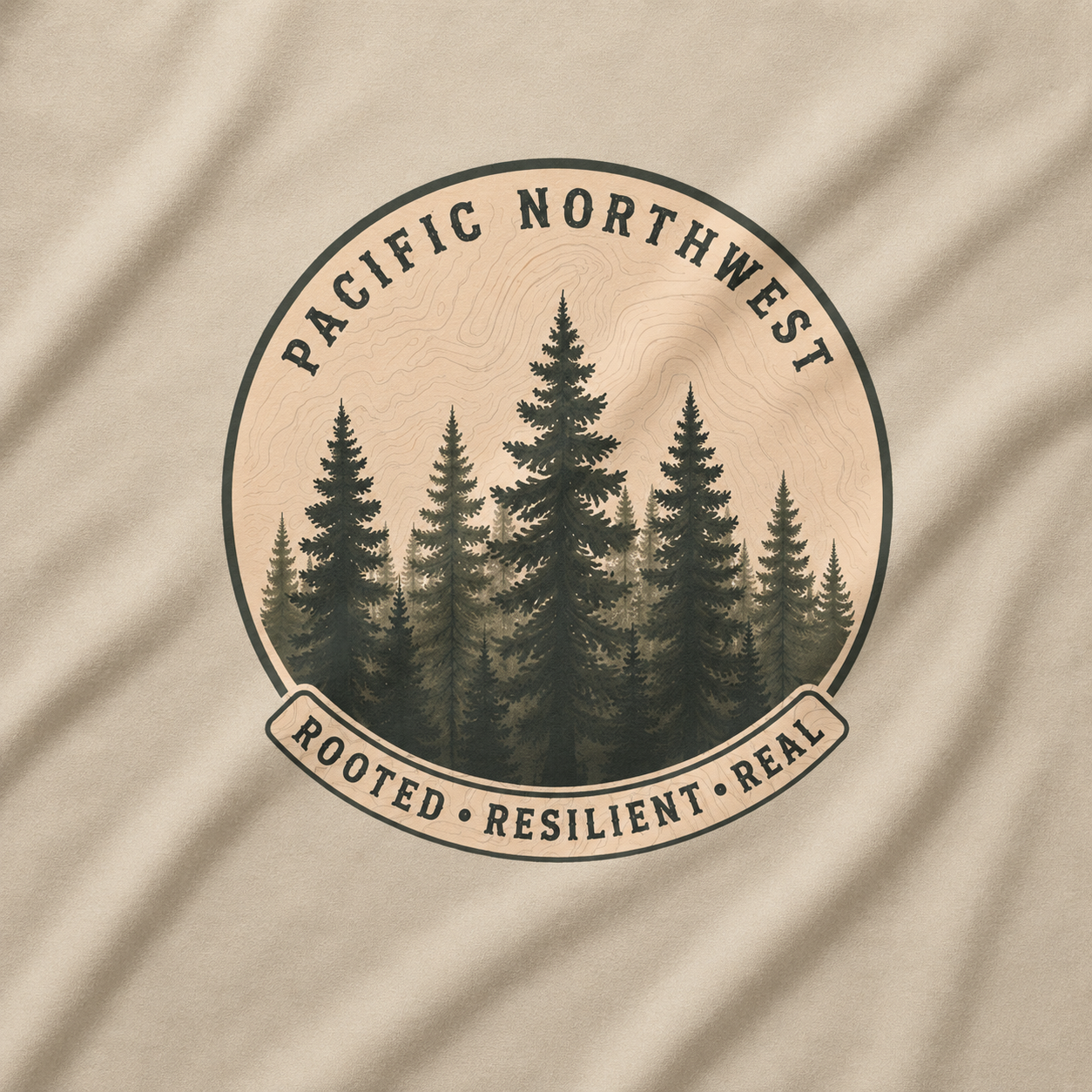 Pacific Northwest Tree T‑Shirt - "Rooted - Resilient - Real"