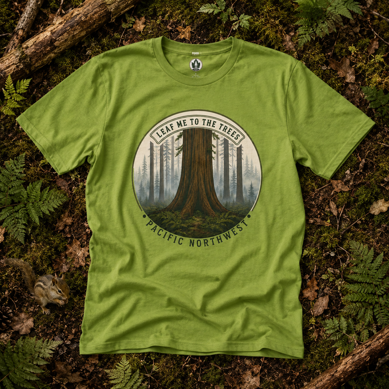 Leaf Me to the Trees Pacific Northwest Tree T‑Shirt