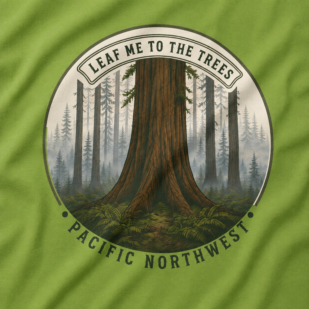Leaf Me to the Trees Pacific Northwest Tree T‑Shirt
