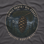 Pacific Northwest Tree T‑Shirt — “Small Parts - Big Forest” Tee