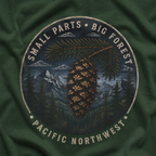 Pacific Northwest Tree T‑Shirt — “Small Parts - Big Forest” Tee