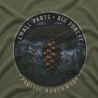 Pacific Northwest Tree T‑Shirt — “Small Parts - Big Forest” Tee