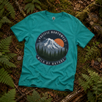 Pacific Northwest Mountain T‑Shirt — “Wild by Nature” Tee