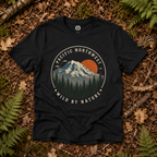 Pacific Northwest Mountain T‑Shirt — “Wild by Nature” Tee