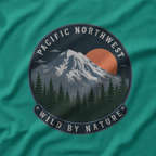 Pacific Northwest Mountain T‑Shirt — “Wild by Nature” Tee