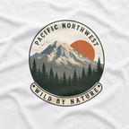 Pacific Northwest Mountain T‑Shirt — “Wild by Nature” Tee